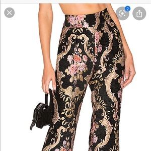 Cropped Brocade Pants
